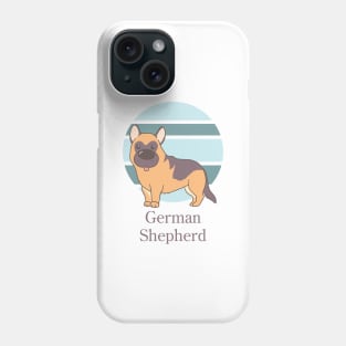 Cute Dogs illustrations - German Shepherd Phone Case