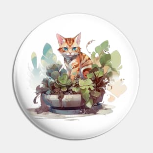 Cute Bengal cat Pin