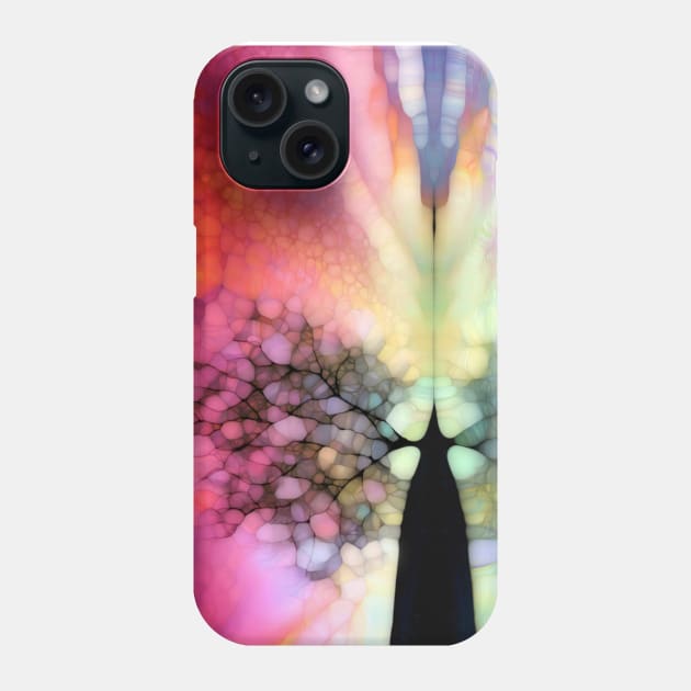 Red sky and single tree Phone Case by redwitchart