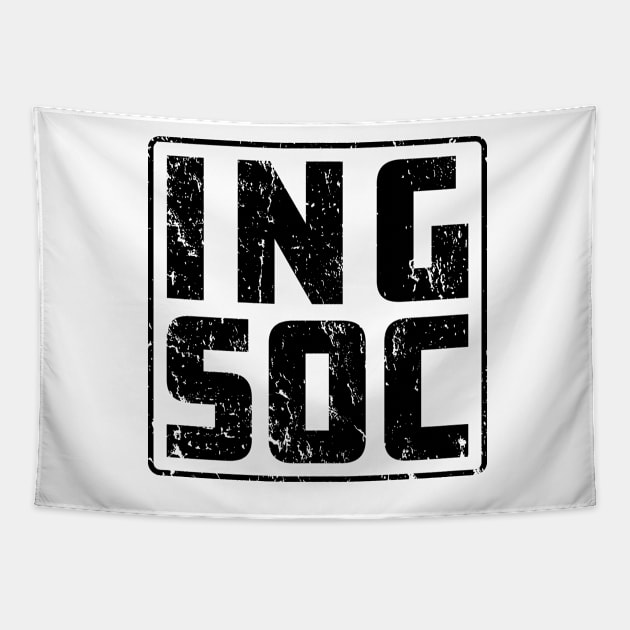 INGSOC: Faded Glory (black) Tapestry by Sean-Chinery