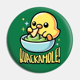 Quackamole! Cute Guacamole Duck Pun Pin