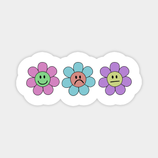 Flower faces Magnet