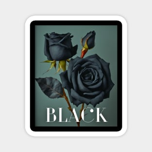 BLACK ROSES AESTHETIC REALISTIC ROSES Magnet