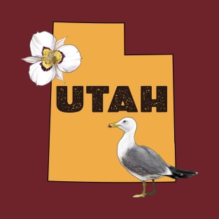 Utah with state flower and bird T-Shirt