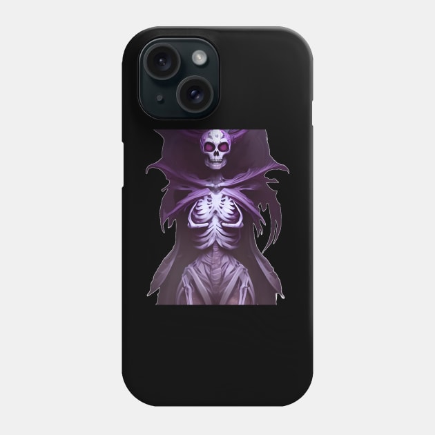 purple skeleton girl Phone Case by mdr design