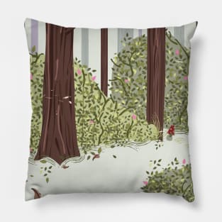 Vintage Forest Woodland Pillow