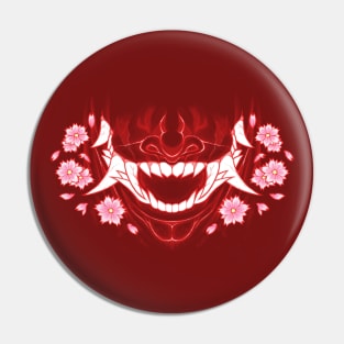 Hannya Demon Mask - V2 RED Pin