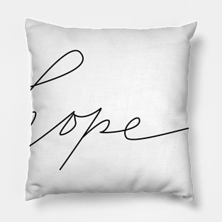 Minimalistic Linear word Hope Pillow