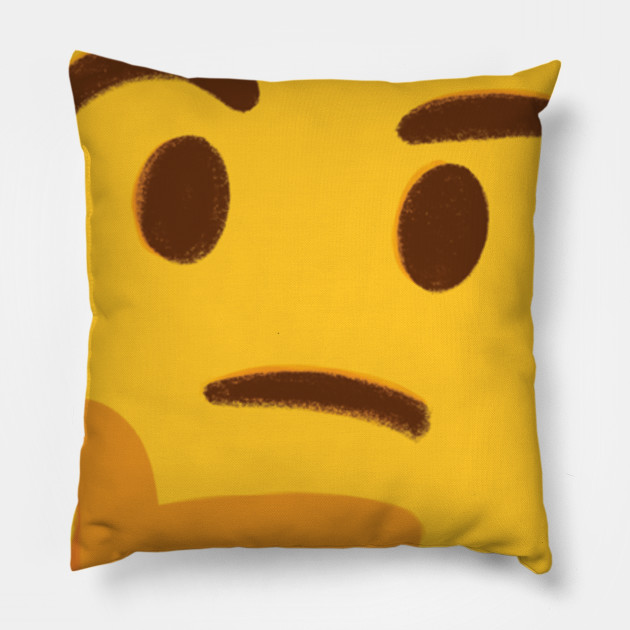 thinking emoji pillow
