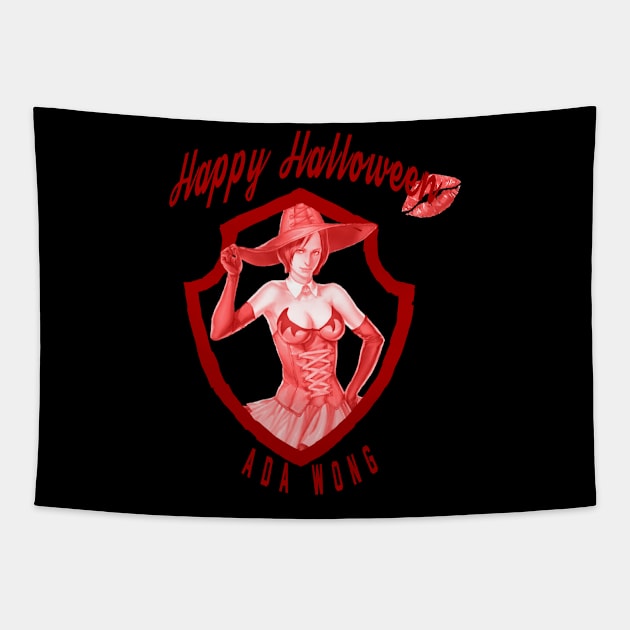 Happy Halloween - Ada Wong Tapestry by CyndraSuzuki