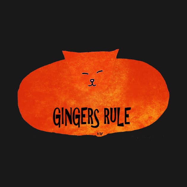 Gingers Rule Funny Cat Lover Red Head by TammyWinandArt