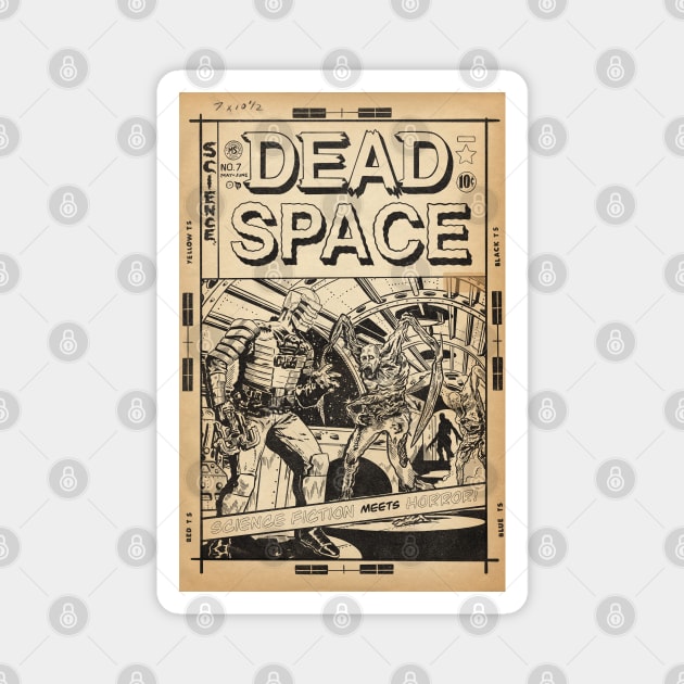 Dead Space fanart Comic cover line art Magnet by MarkScicluna