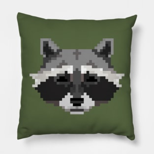 Pixel Raccoon Pillow