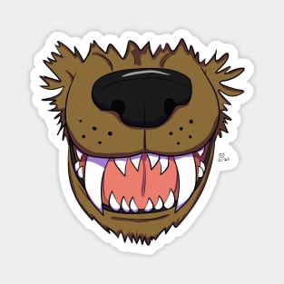 Torn Werewolf Face Mask Magnet