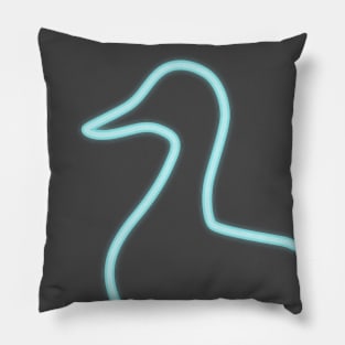 80's Gift 80s Retro Neon Sign Duck Pillow