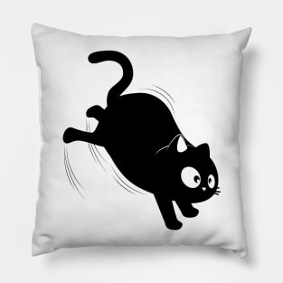 Slipping black cat Pillow