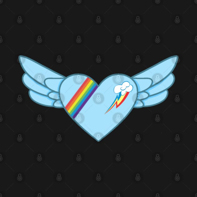 Rainbow Dash Heart by Jade Wolf Art