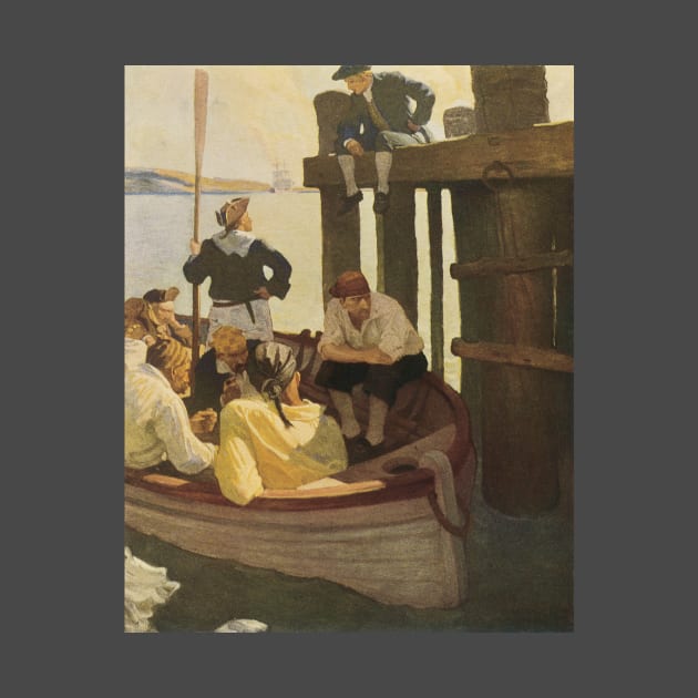 At Queen's Ferry by NC Wyeth by MasterpieceCafe