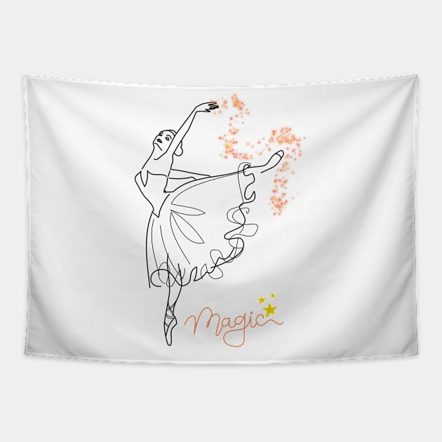 So cute, Magic Ballerine Tapestry by Eva Passi Arts