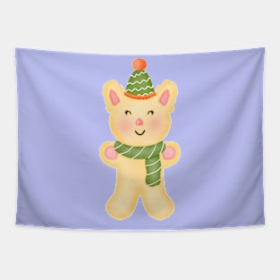 Cute christmas teddy bear Tapestry