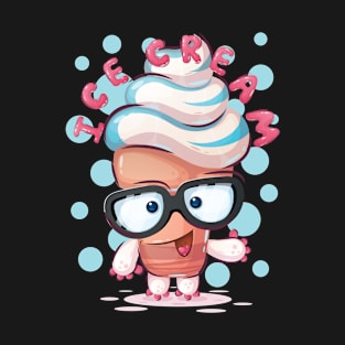 cute ice cream cartoon T-Shirt