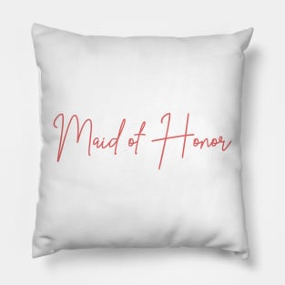 Maid of Honor Rose Script Pillow