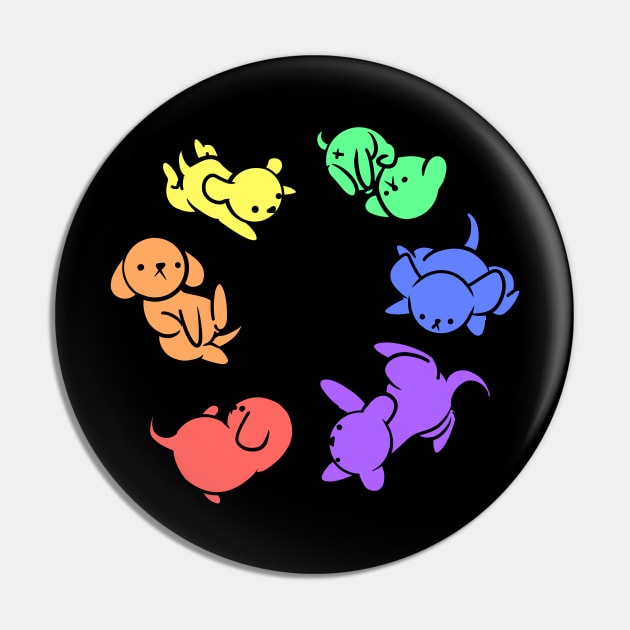 Rainbow Puppies - Loop Pin by Jossly_Draws