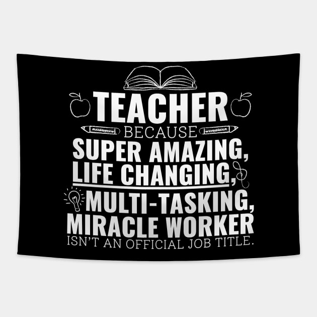 Unique Teacher Appreciation Gift For Your Super Amazing, Super Hero Teacher. Tapestry by SiGo