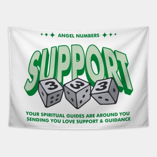 Angel Numbers 333 Support word lettering art Tapestry