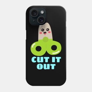 Cut It Out - Cute Scissor Pun Phone Case