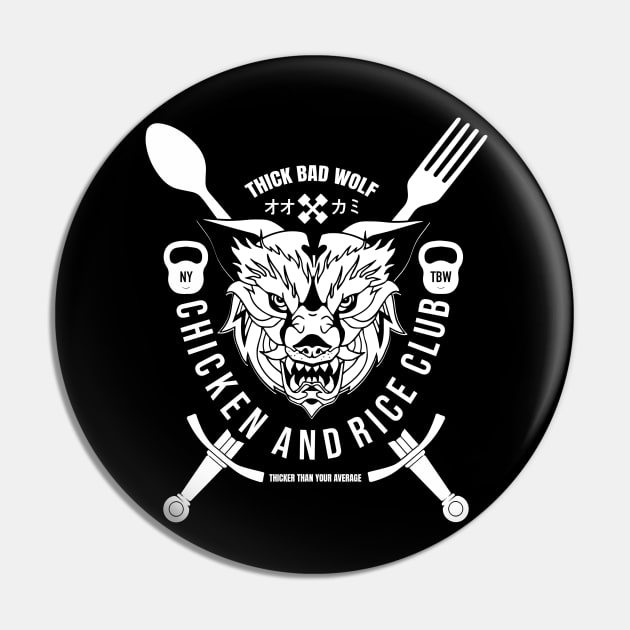 Chicken & Rice Club Pin by THICK BAD WOLF