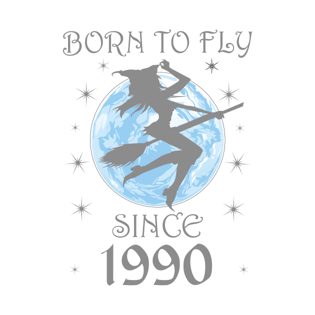 BORN TO FLY SINCE 1948 WITCHCRAFT T-SHIRT | WICCA BIRTHDAY WITCH GIFT by Chameleon Living