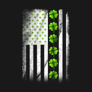 St. Patrick's Day IRISH AMERICAN FLAG Funny Quotes Gift T-Shirt