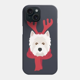 West Highland Christmas Dog Phone Case