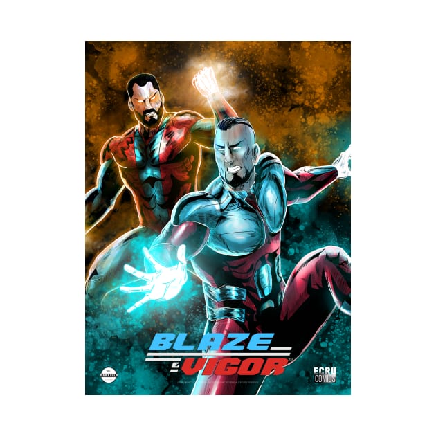 Blaze and Vigor Poster by carrillo_art_studios