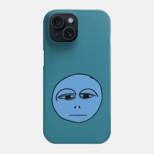 A blue, sad face. Phone Case