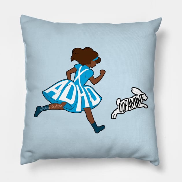 ADHD in Wonderland - Aria Pillow by chaoticalsea