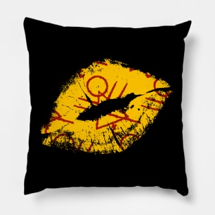 Symbol on Lips X - Yellowjackets Pillow