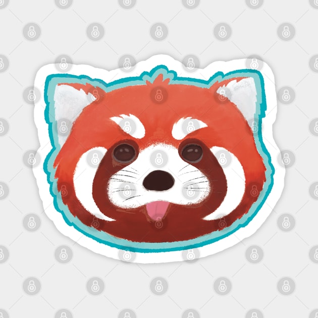 Cheeky Red Panda Magnet by awesomesaucebysandy