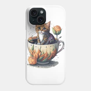 Cute Cat in a Tea Cup Phone Case