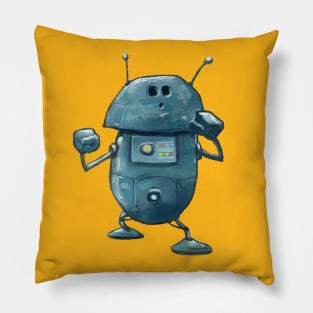 Little Blue Robot Pillow