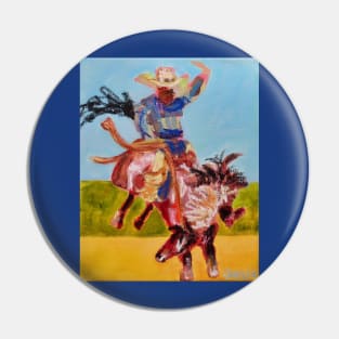 Bronco and Rider Pin