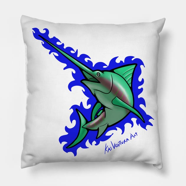 Marlin Rad Design Color Variant B Pillow by Kai Ventura