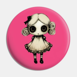 Creepy Girl Pin