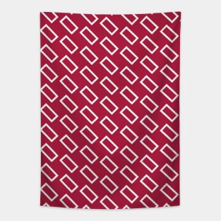 Red and White Rectangle Seamless Pattern 006#001 Tapestry