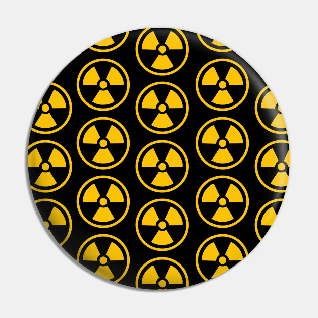 Radioactive Wall Yellow Pattern Pin by XOOXOO