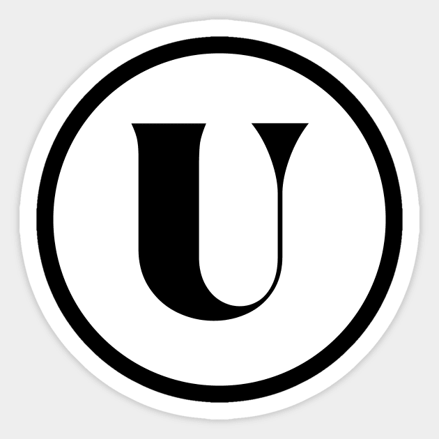 Letter U' Sticker