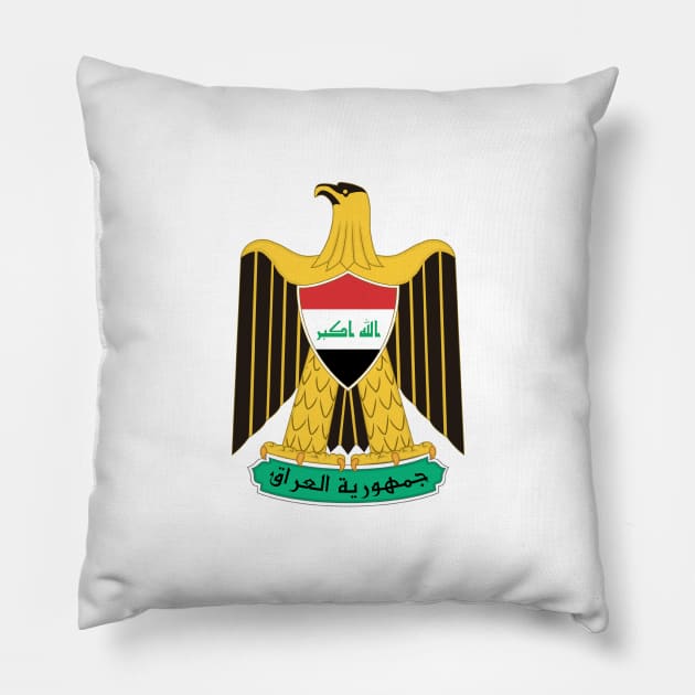 Coat of arms of Iraq Pillow by Wickedcartoons