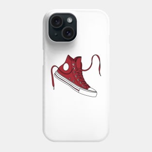 Deep red high tops Phone Case