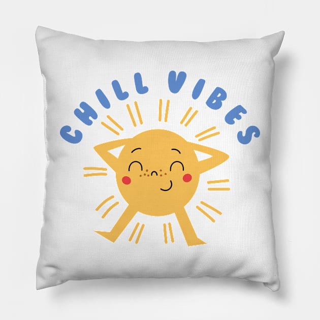 Chill Vibes Pillow by medimidoodles